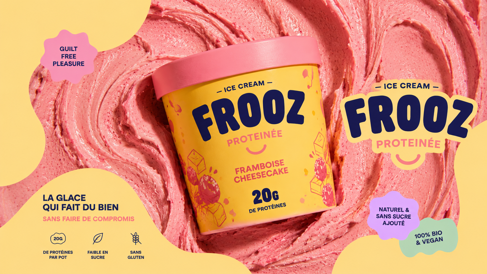 Frooz — packaging glaces protéinées